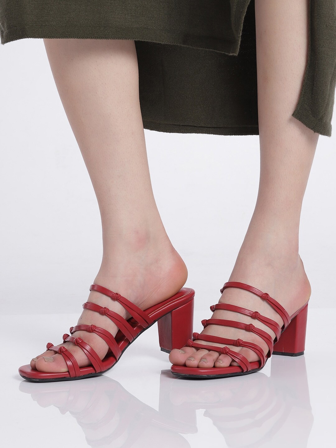 

CORSICA Women Red Solid Block Heels