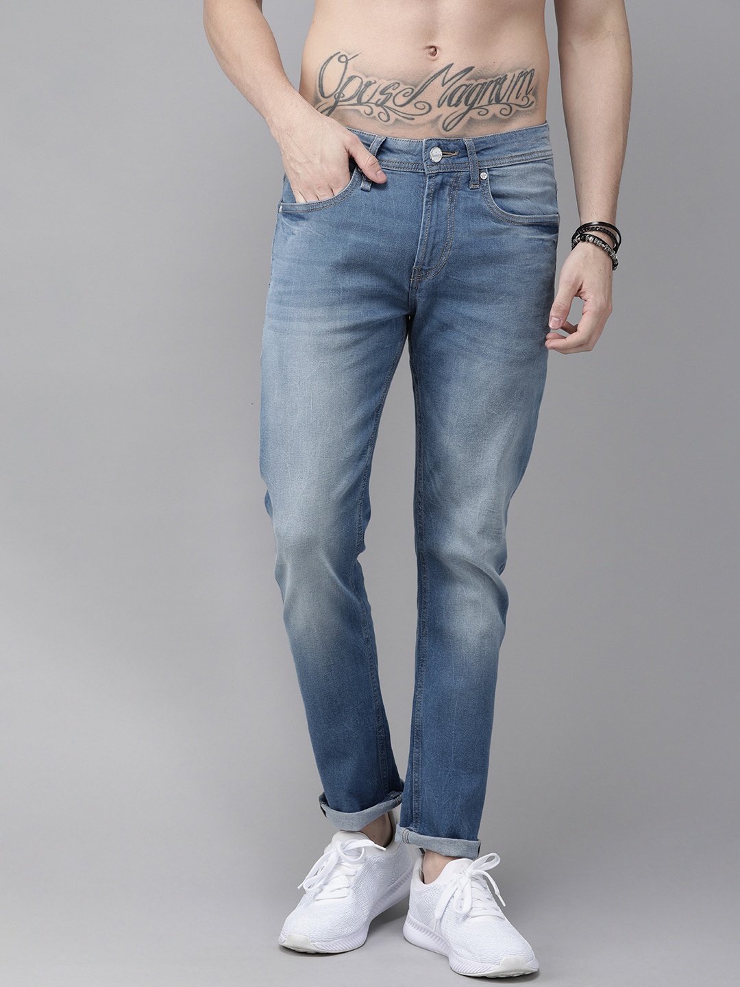 

Roadster Men Blue Skinny Fit Mid-Rise Clean Look Stretchable Jeans