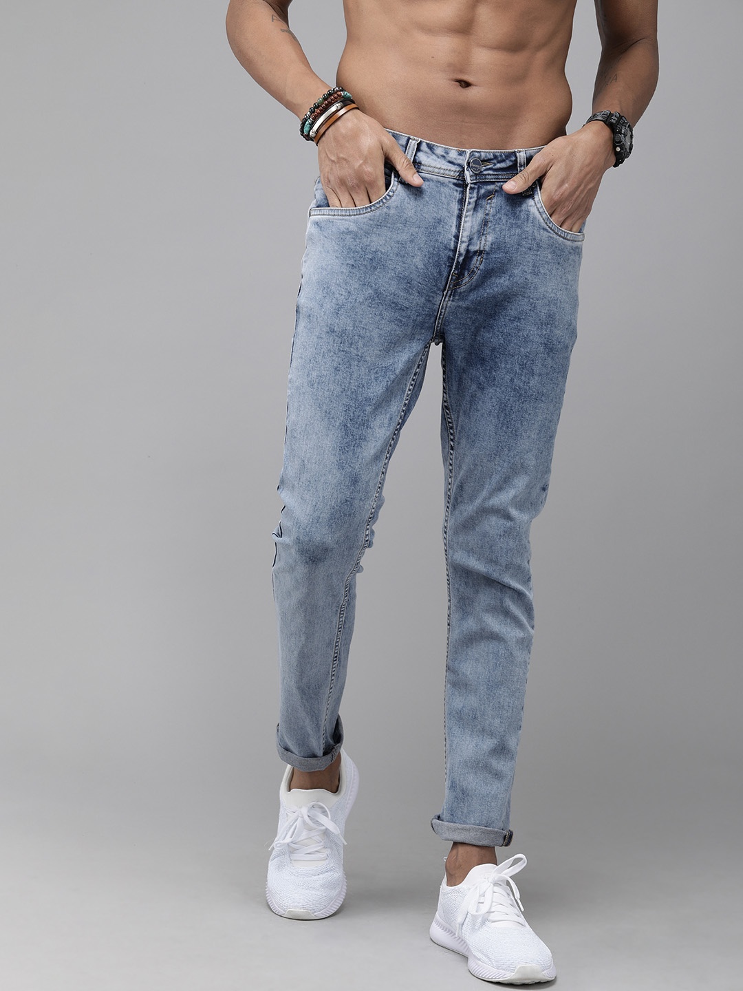 

Roadster Men Blue Skinny Fit Mid-Rise Clean Look Stretchable Jeans