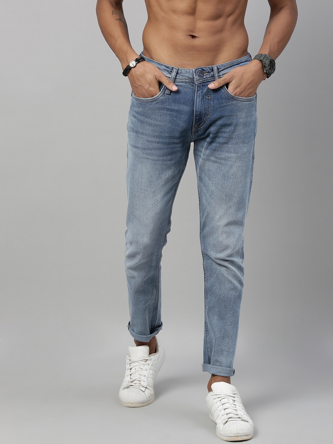 

Roadster Men Blue Skinny Fit Mid-Rise Clean Look Stretchable Jeans