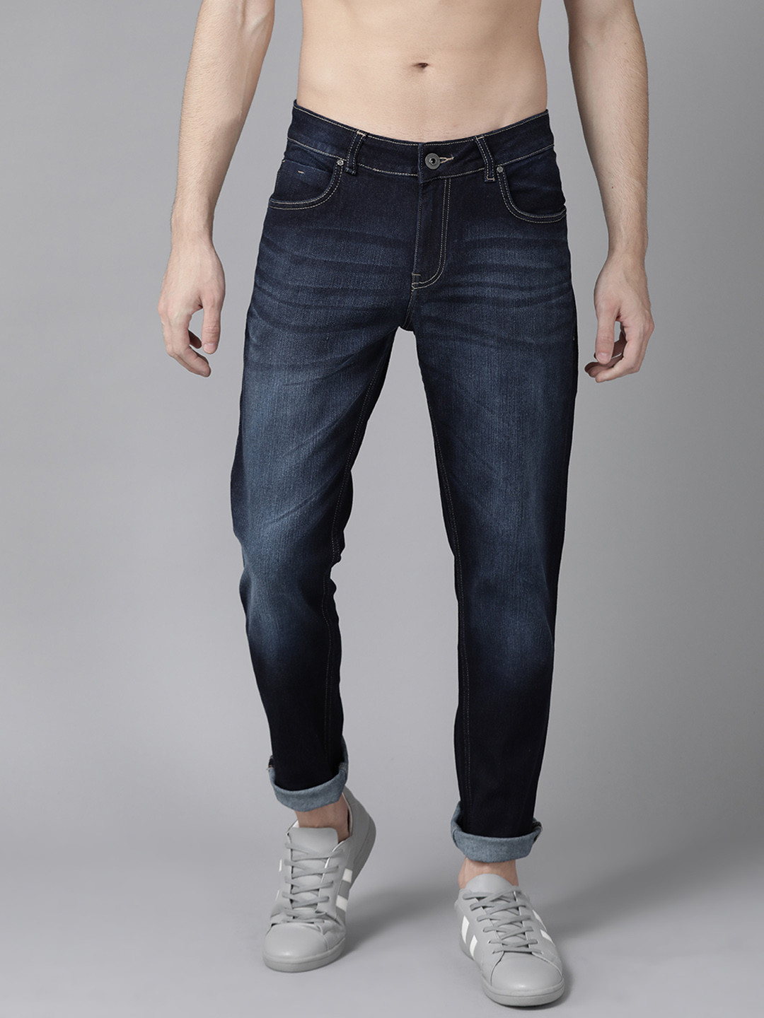 

Roadster Men Navy Blue Slim Fit Mid-Rise Clean Look Stretchable Jeans