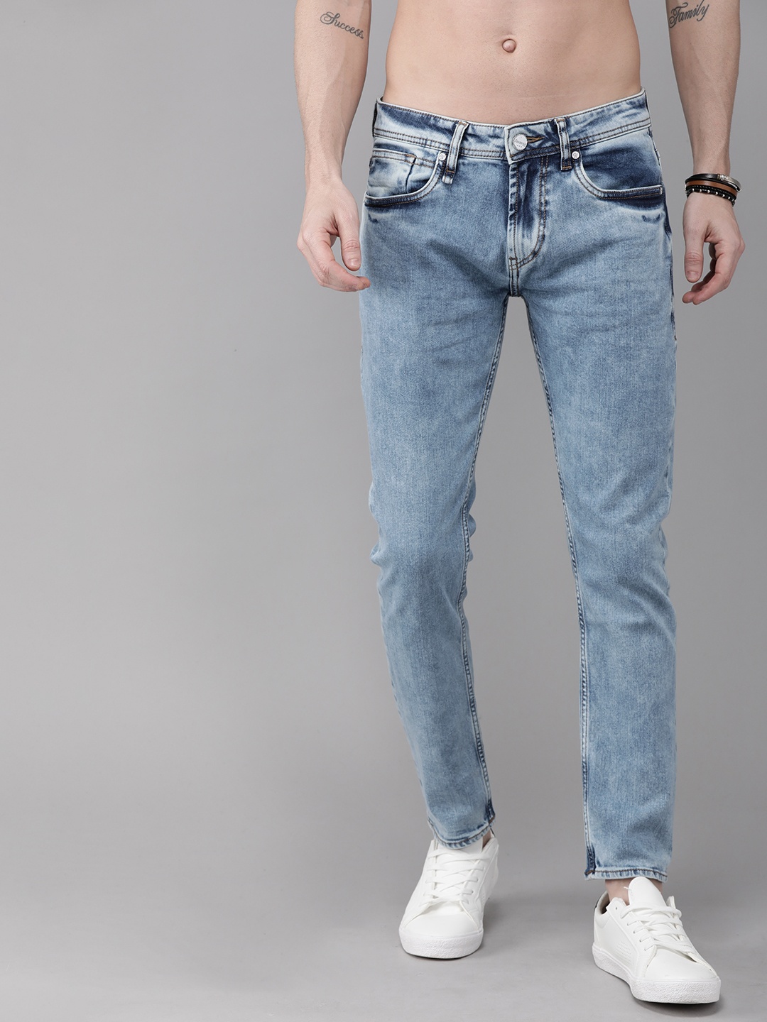 

Roadster Men Blue Skinny Fit Mid-Rise Clean Look Stretchable Jeans