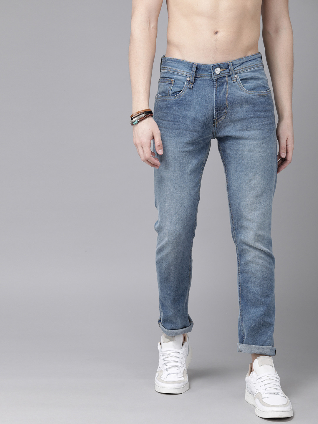 

Roadster Men Blue Skinny Fit Mid-Rise Clean Look Stretchable Jeans