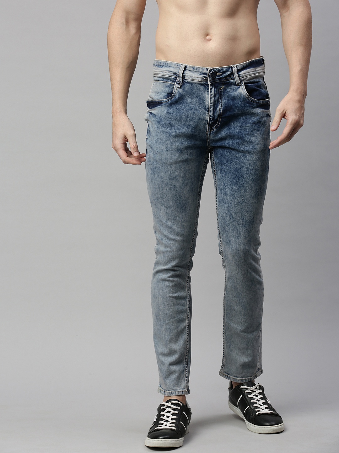 

Roadster Men Blue Skinny Fit Mid-Rise Clean Look Stretchable Jeans