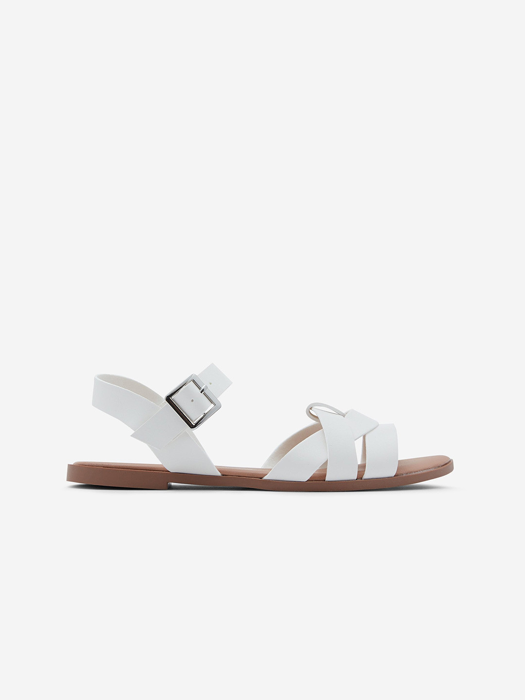 

DOROTHY PERKINS Women White Solid Open Toe Flats
