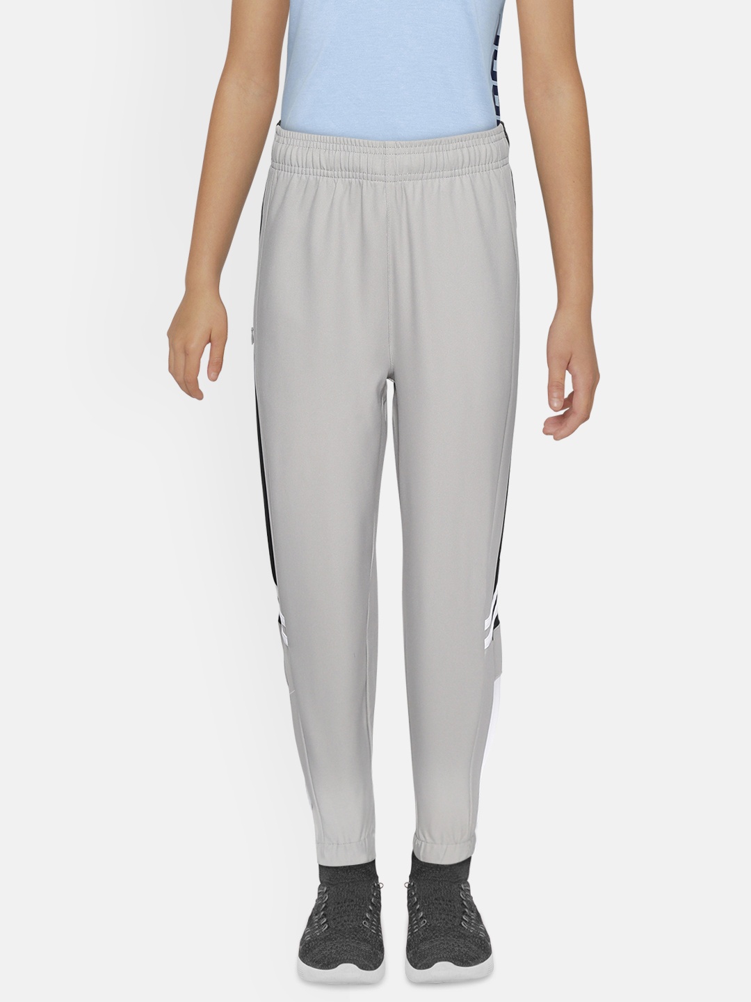

HRX by Hrithik Roshan Boys Alloy Colourblocked Antimicrobial Rapid-Dry Lifestyle Jogger, Grey