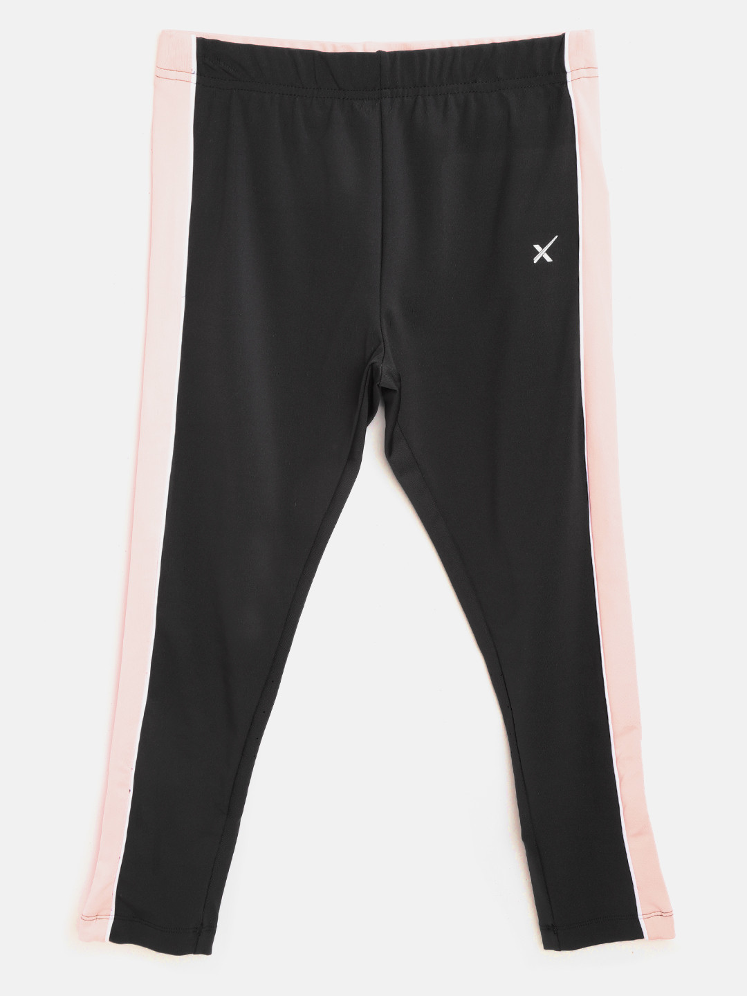 

HRX by Hrithik Roshan Girls Jet Black Colourblocked Regular Fit Rapid-Dry Active Tights