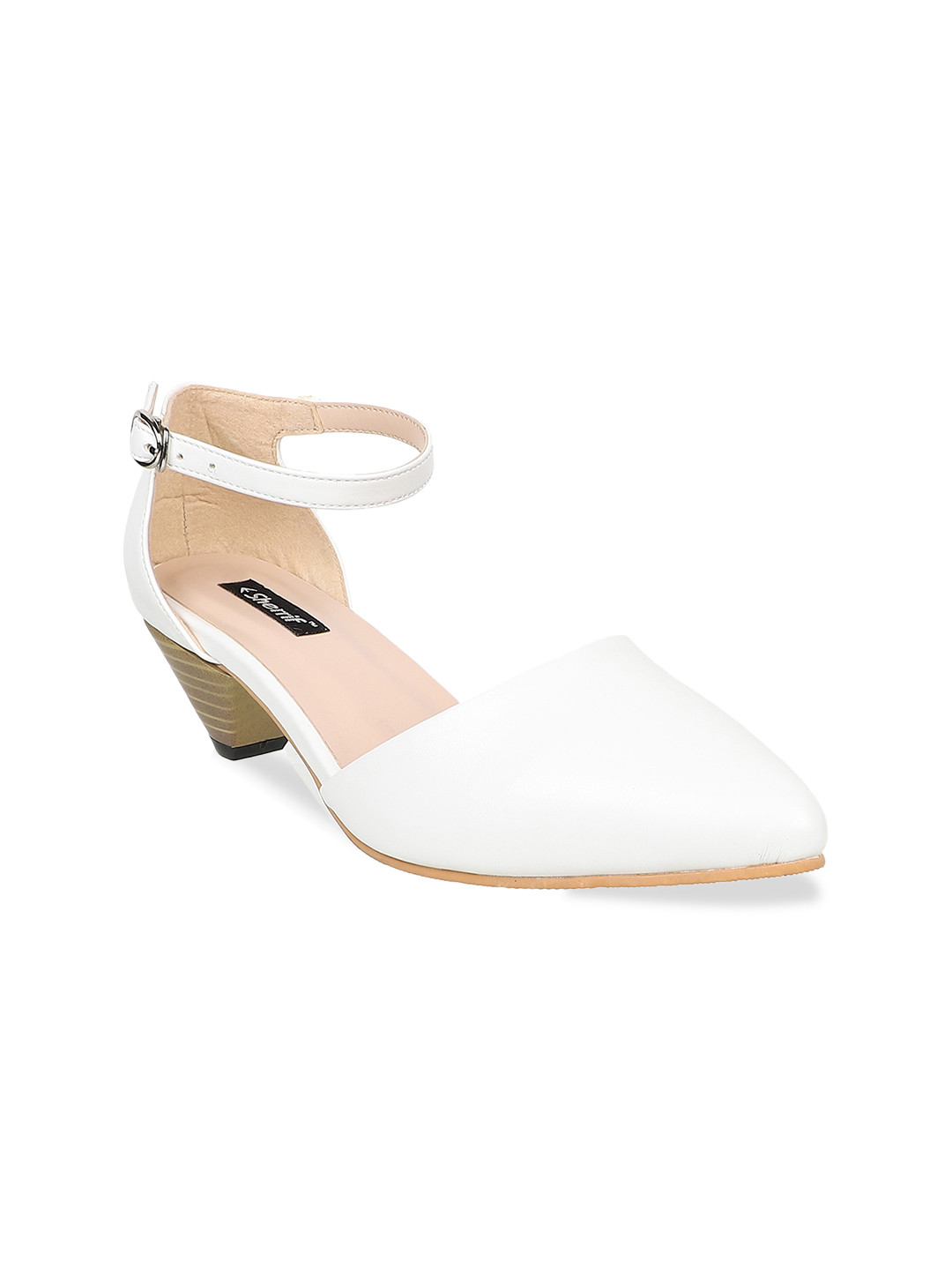 

Sherrif Shoes Women White Solid Pumps
