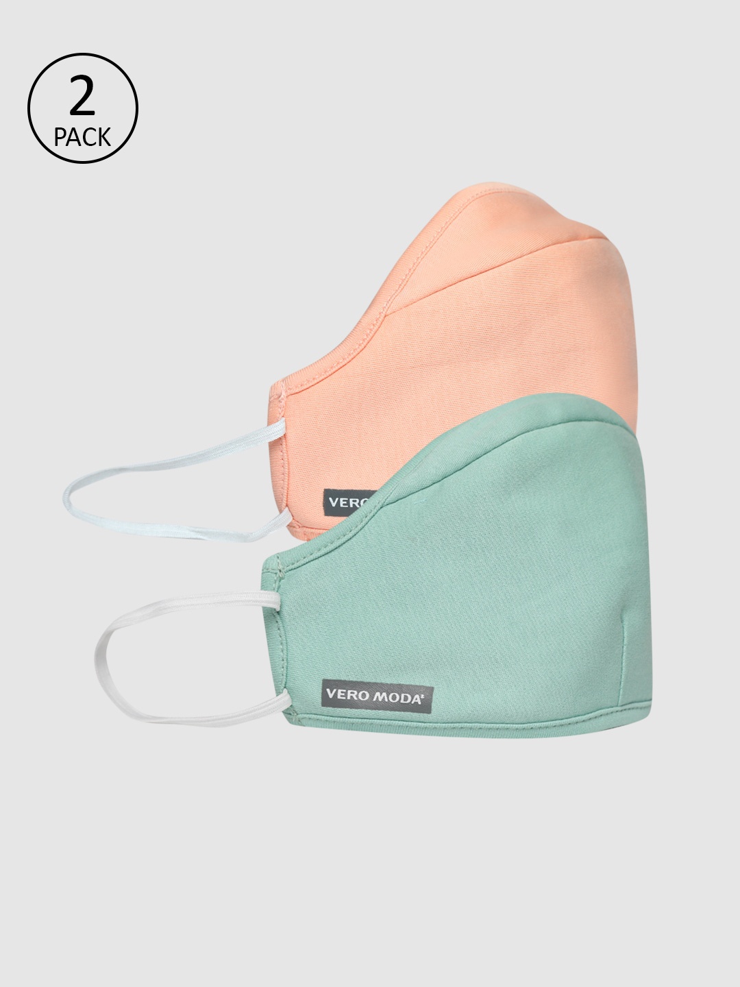 

Vero Moda Pack of 2 Knit 3 Ply Anti-Bacterial Mask, Green