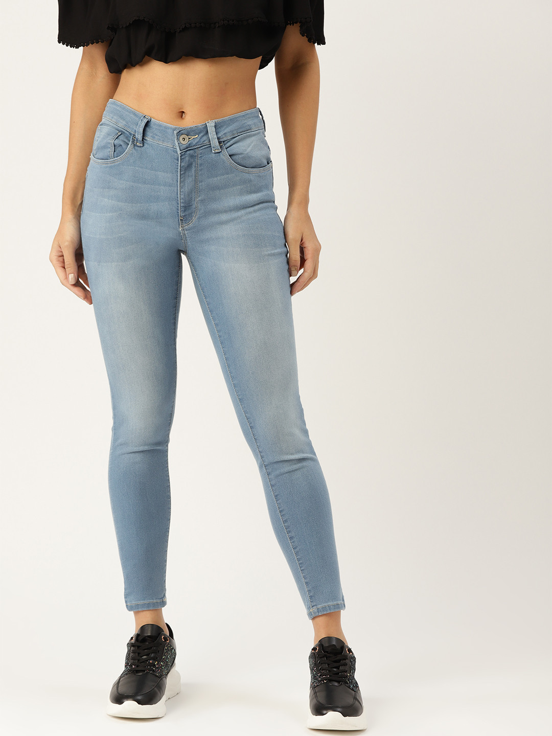 

Flying Machine Women Blue Twiggy Super Skinny Fit Mid-Rise Clean Look Stretchable Jeans