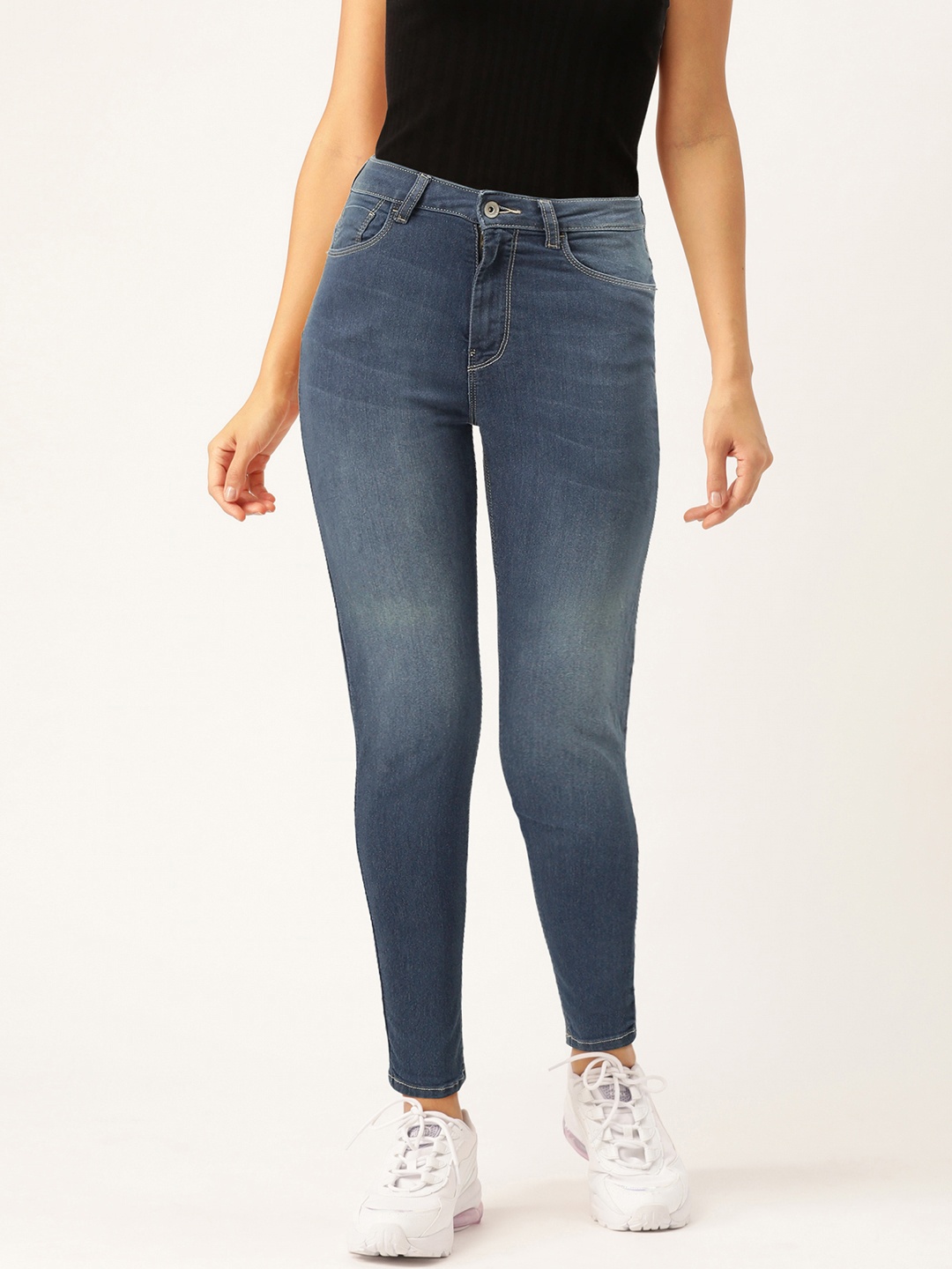 

Flying Machine Women Blue Skinny Fit High-Rise Clean Look Stretchable Jeans