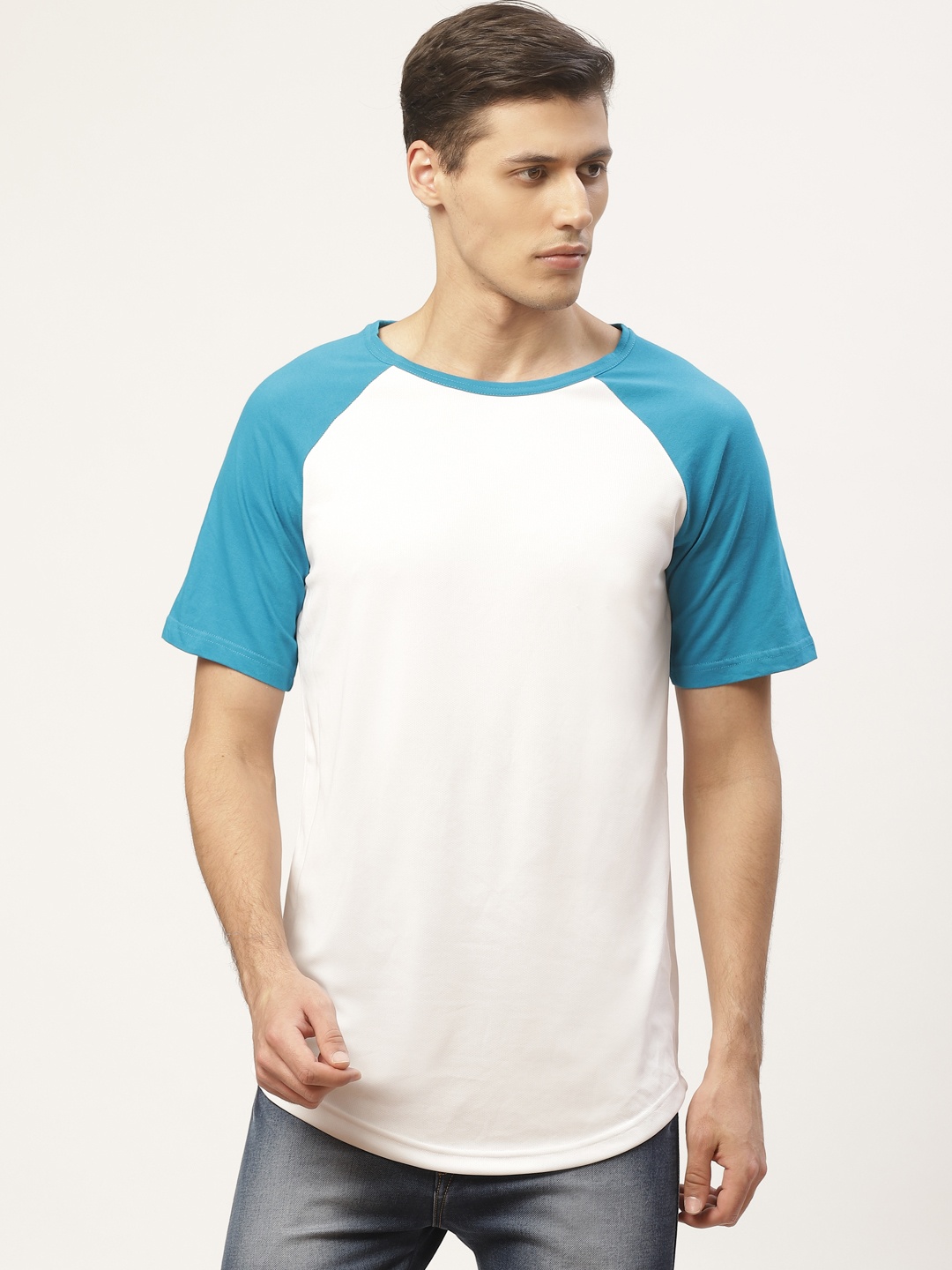 

PAUSE SPORT Men White Solid Round Neck Pure Cotton T-shirt