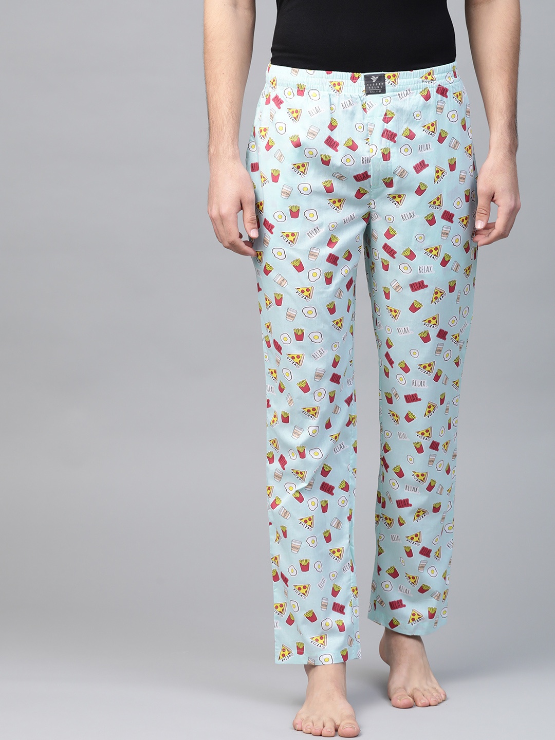 

Hubberholme Men Blue & Red Printed Lounge Pants