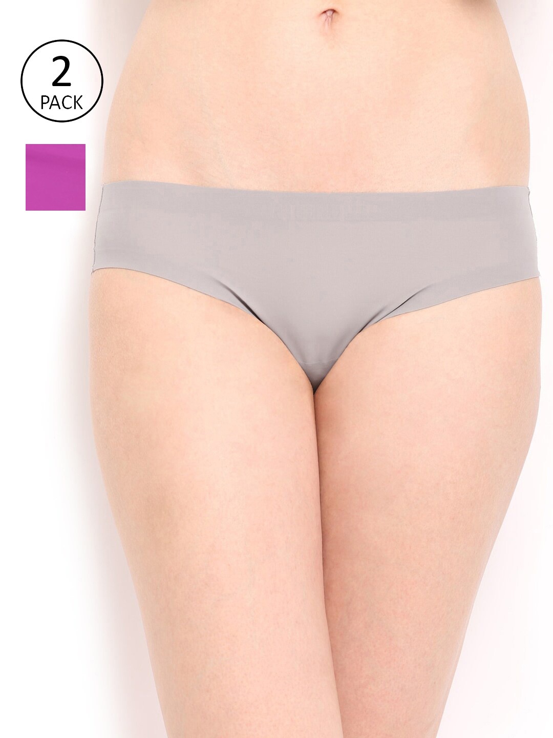 

Amante Women Pack of 2 Solid Briefs, Grey