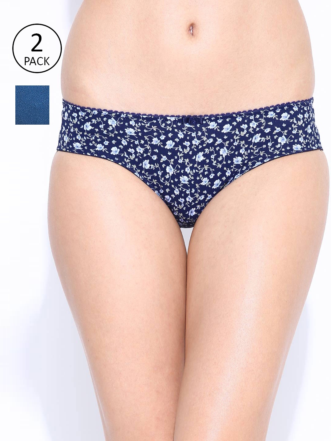 

Amante Women Pack of 2 Briefs, Navy blue