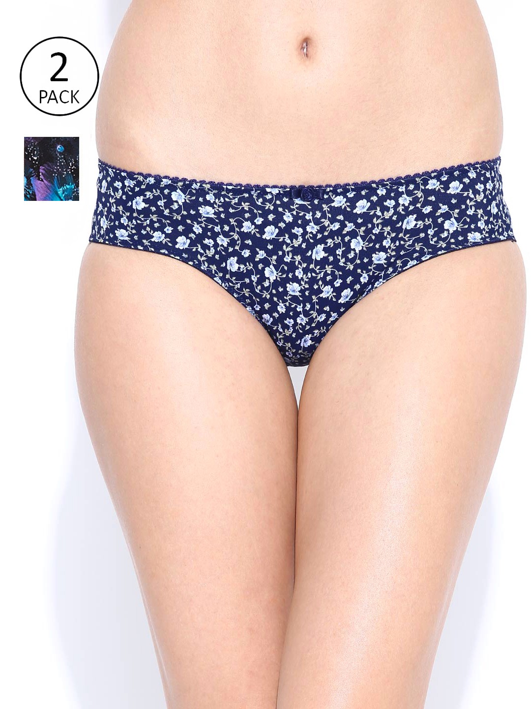 

Amante Women Pack of 2 Briefs, Navy blue