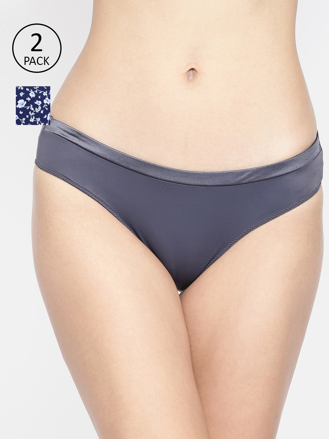 

Amante Women Pack of 2 Briefs, Grey