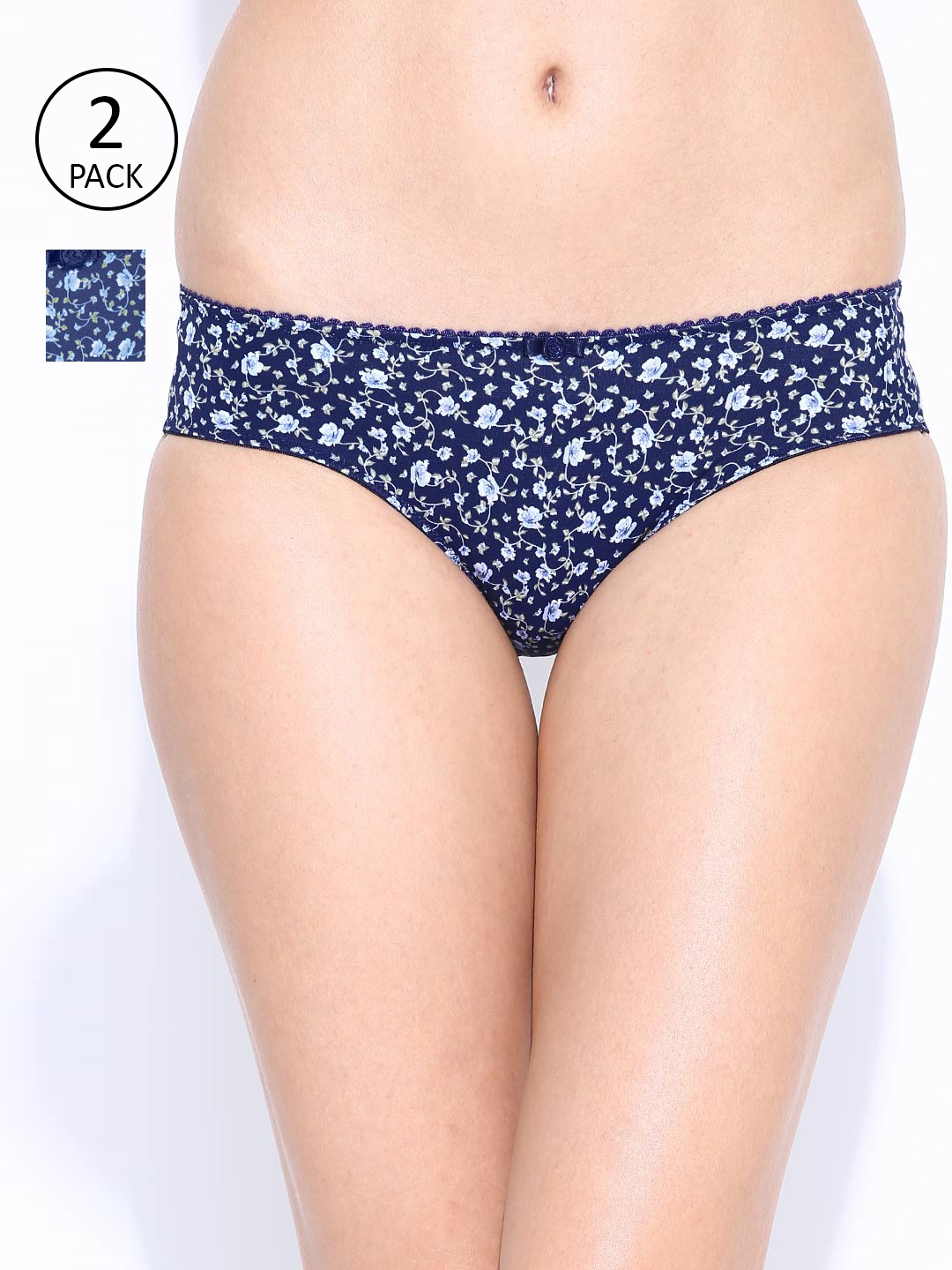 

Amante Women Pack of 2 Printed Briefs, Blue