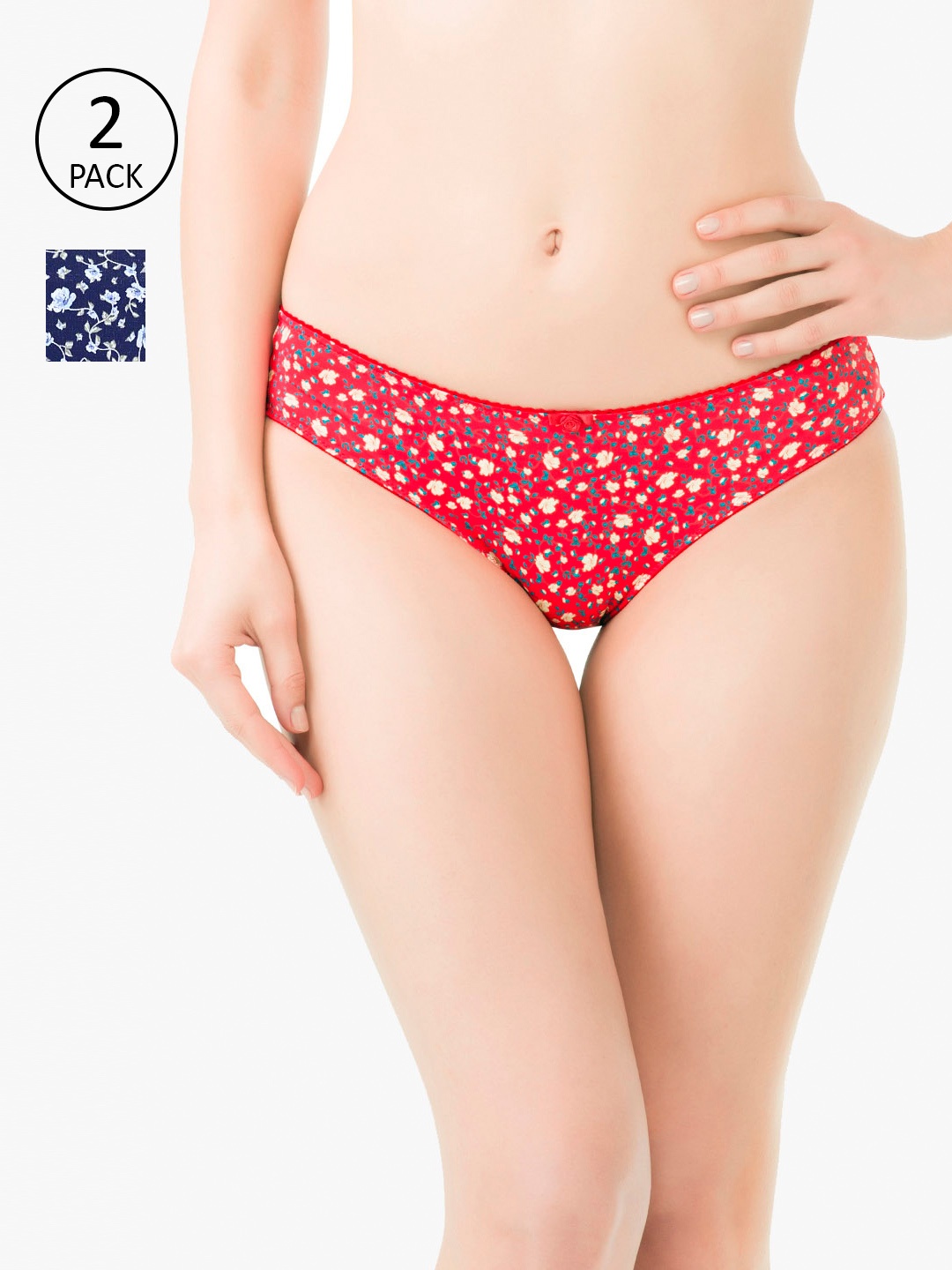 

Amante Women Pack of 2 Printed Briefs, Red