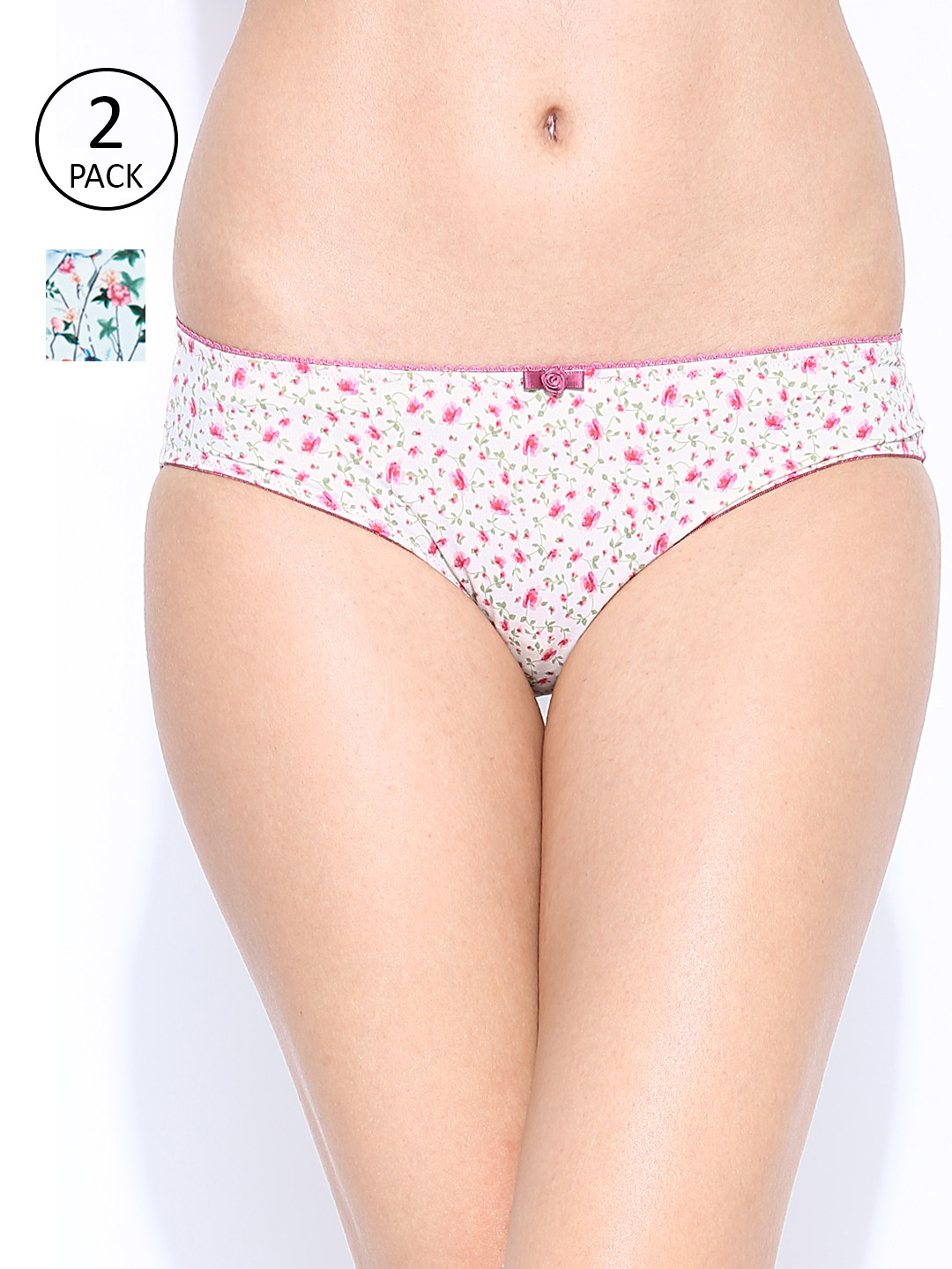 

Amante Women Pack of 2 Printed Bikini Briefs, White
