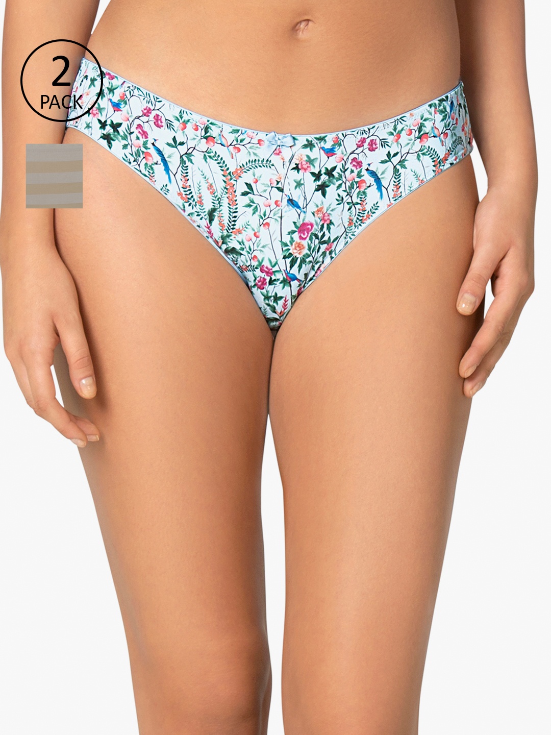 

Amante Women Pack of 2 Bikini Briefs, Blue
