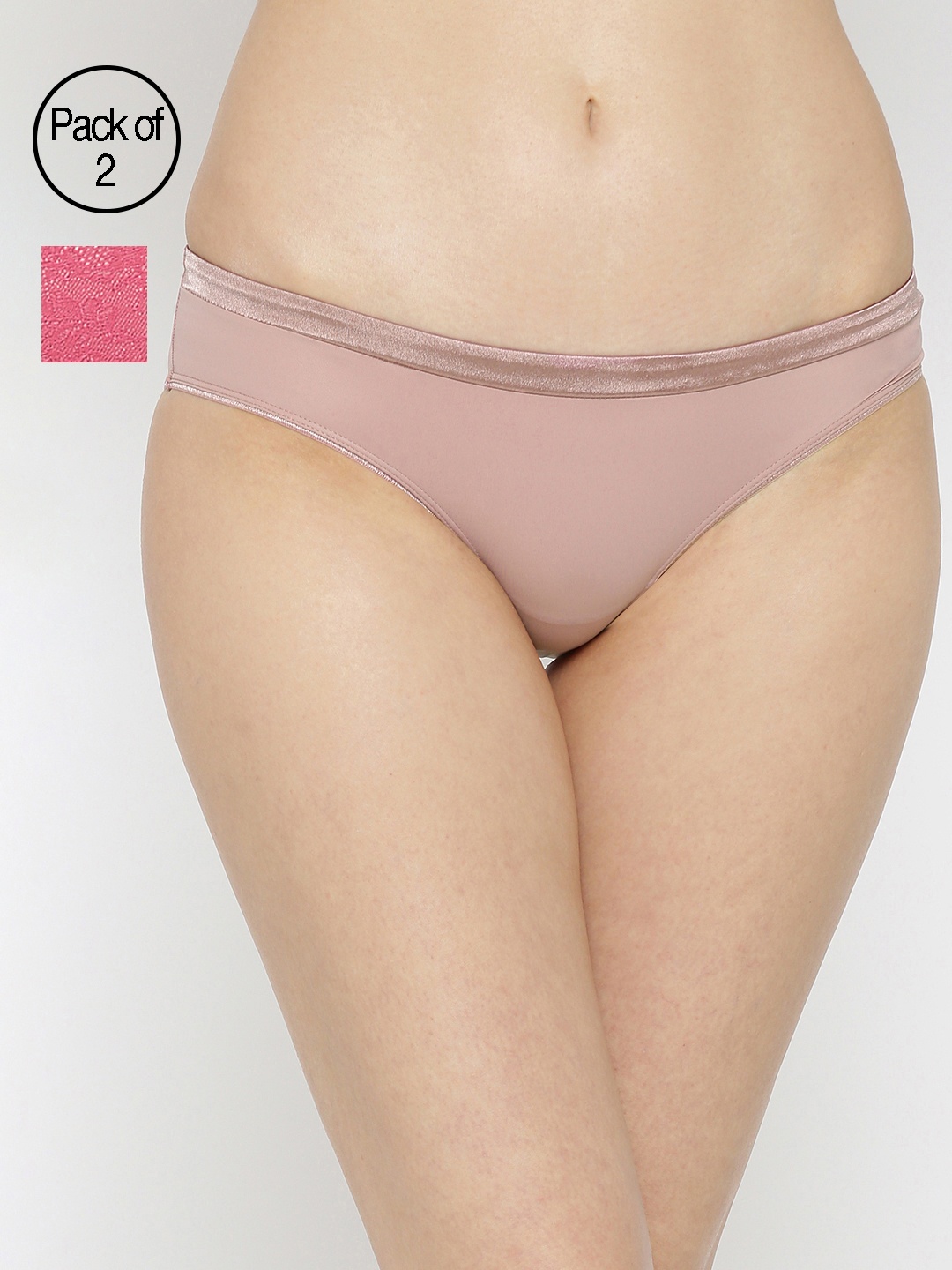 

Amante Women Pack of 2 Bikini Briefs, Pink