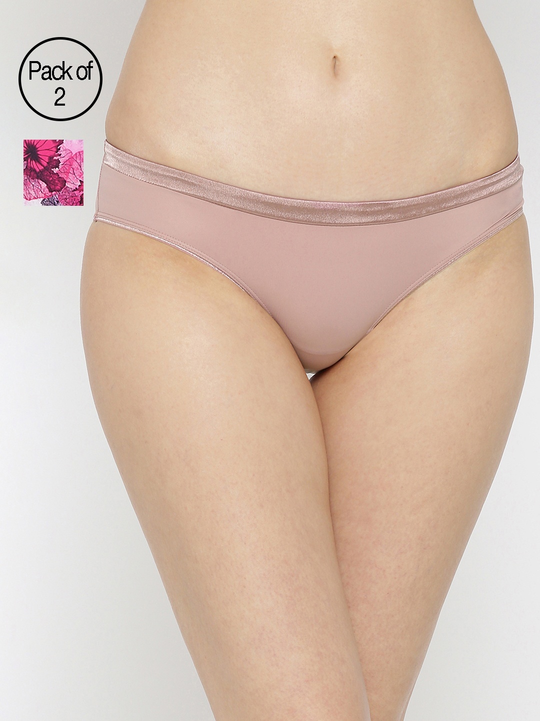 

Amante Women Pack of 2 Briefs, Pink