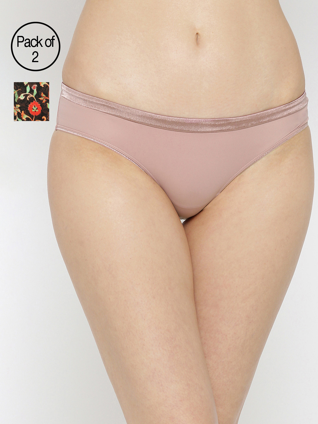 

Amante Women Pack of 2 Briefs, Pink