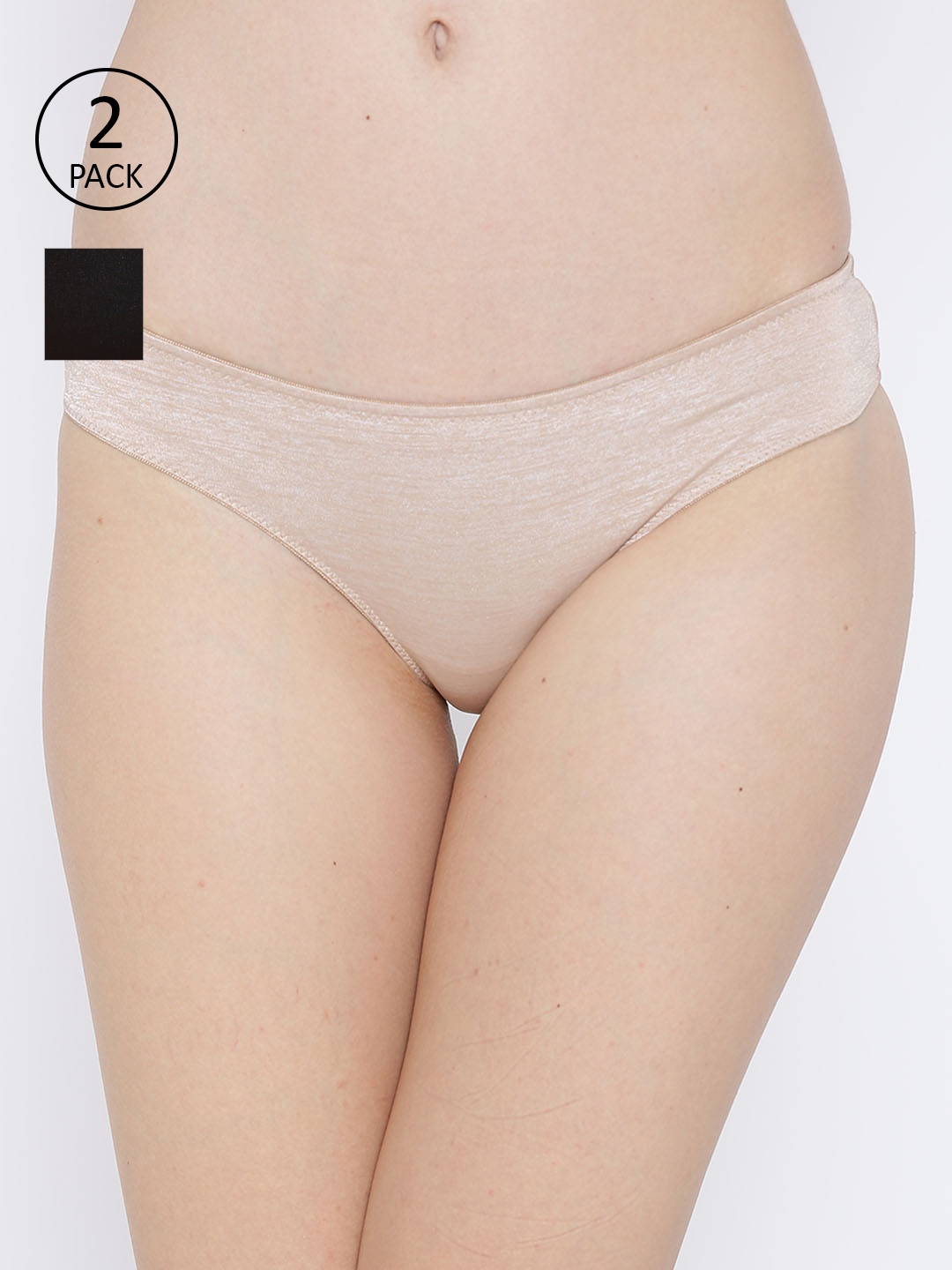 

Amante Women Pack of 2 Solid Bikini Briefs, Black