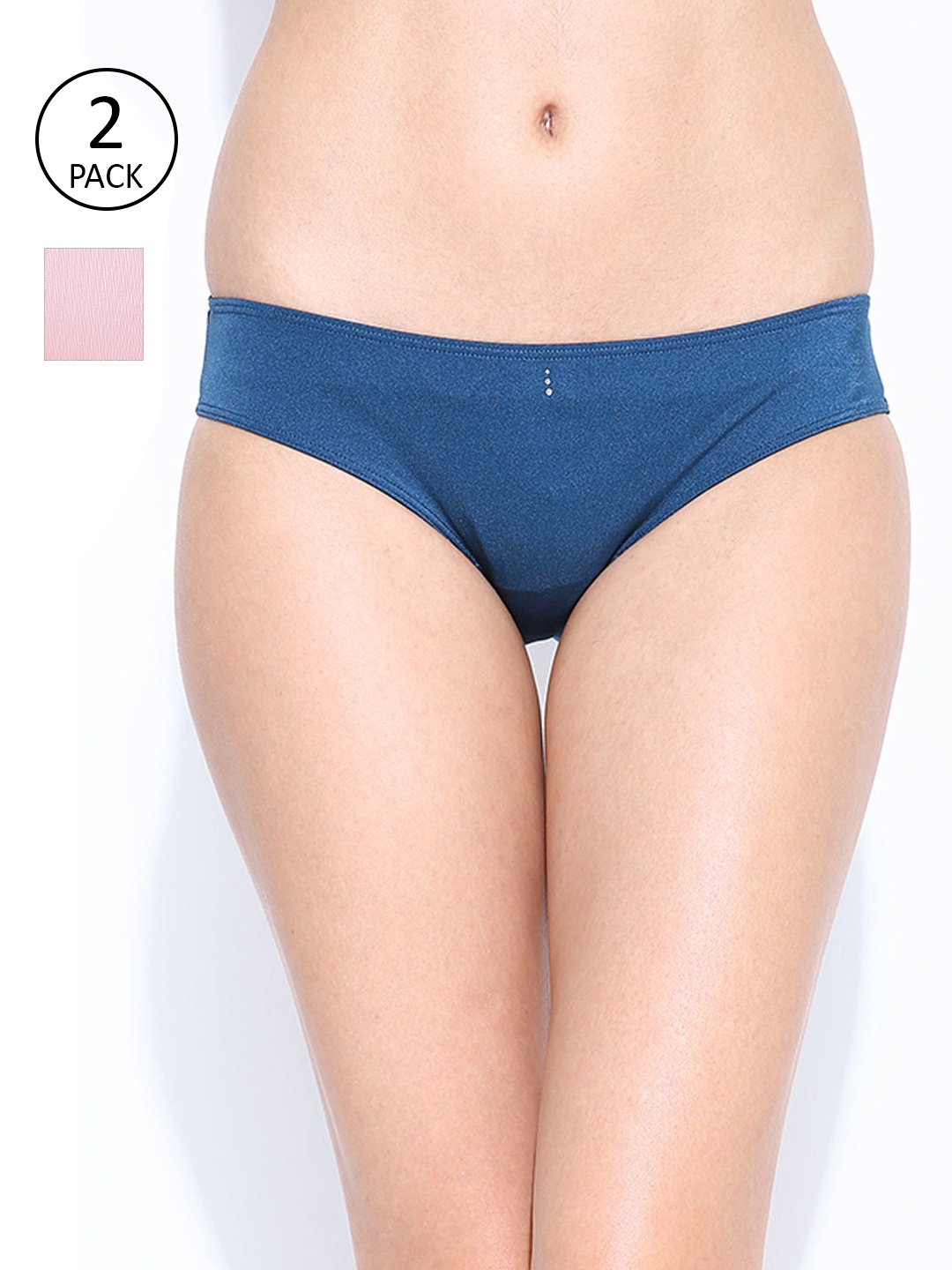 

Amante Women Pack of 2 Solid Briefs, Pink