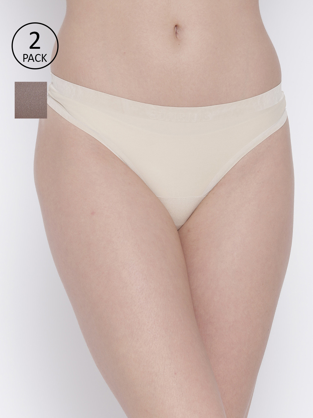 

Amante Women Pack of 2 Solid Briefs, Off white