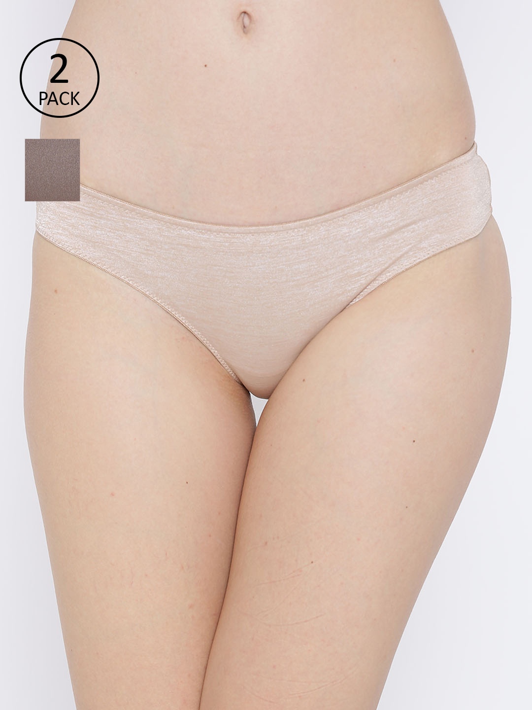 

Amante Women Pack of 2 Solid Bikini Briefs, Beige