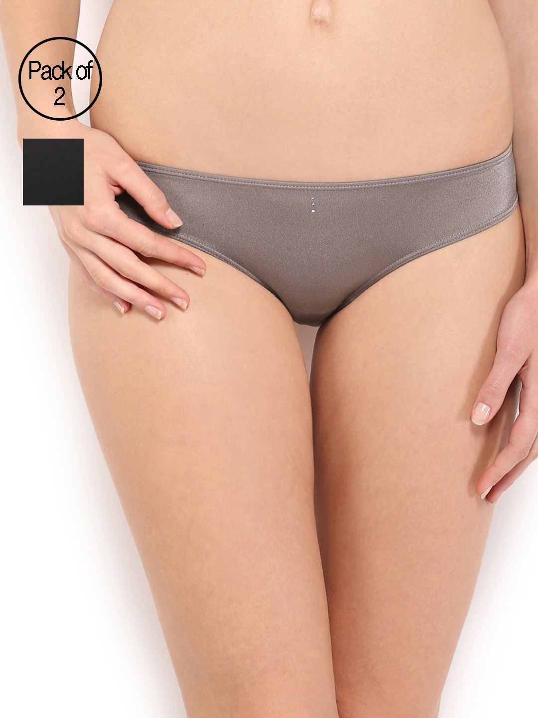 

Amante Women Pack Of 2 Solid Briefs, Taupe