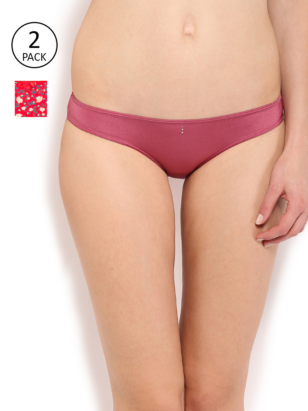 

Amante Women Pack of 2 Bikini Briefs, Pink