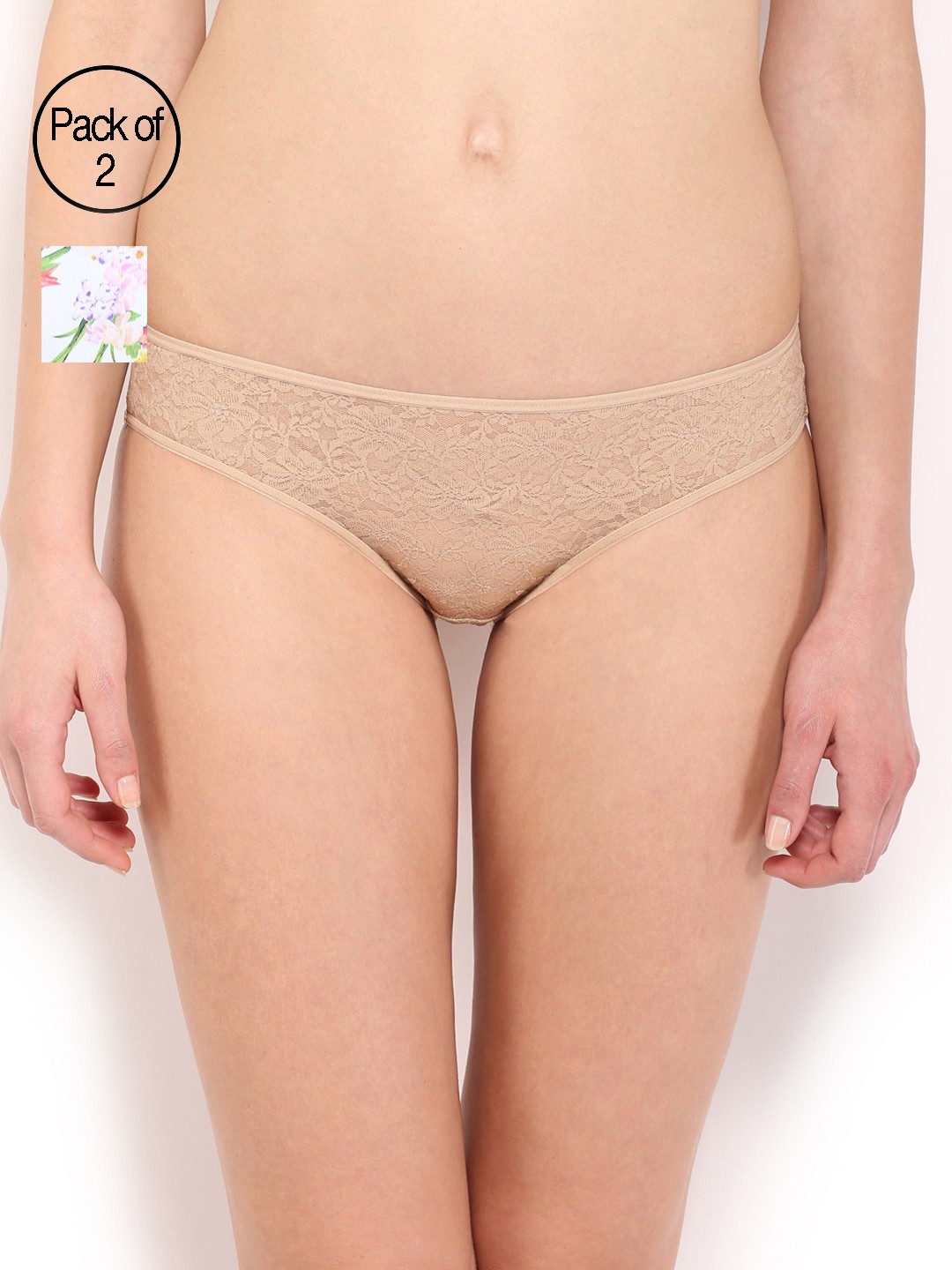 

Amante Women Pack of 2 Bikini Briefs, Nude