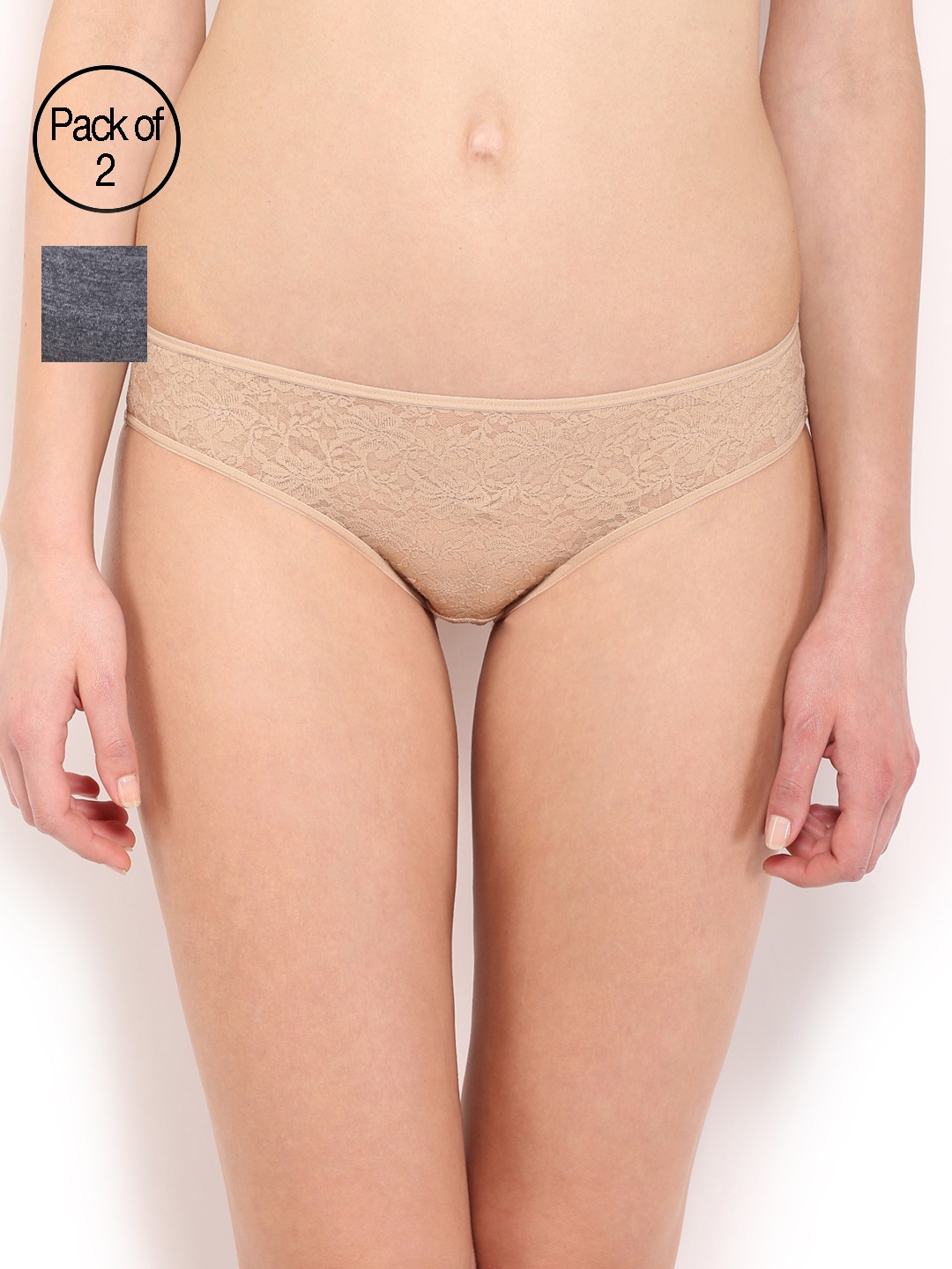 

Amante Women Pack of 2 Bikini Briefs, Nude