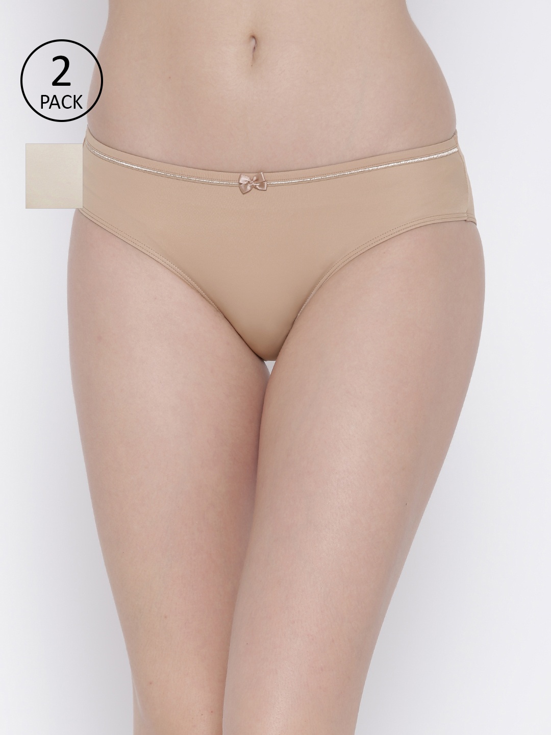 

Amante Women Pack of 2 Solid Briefs, Nude