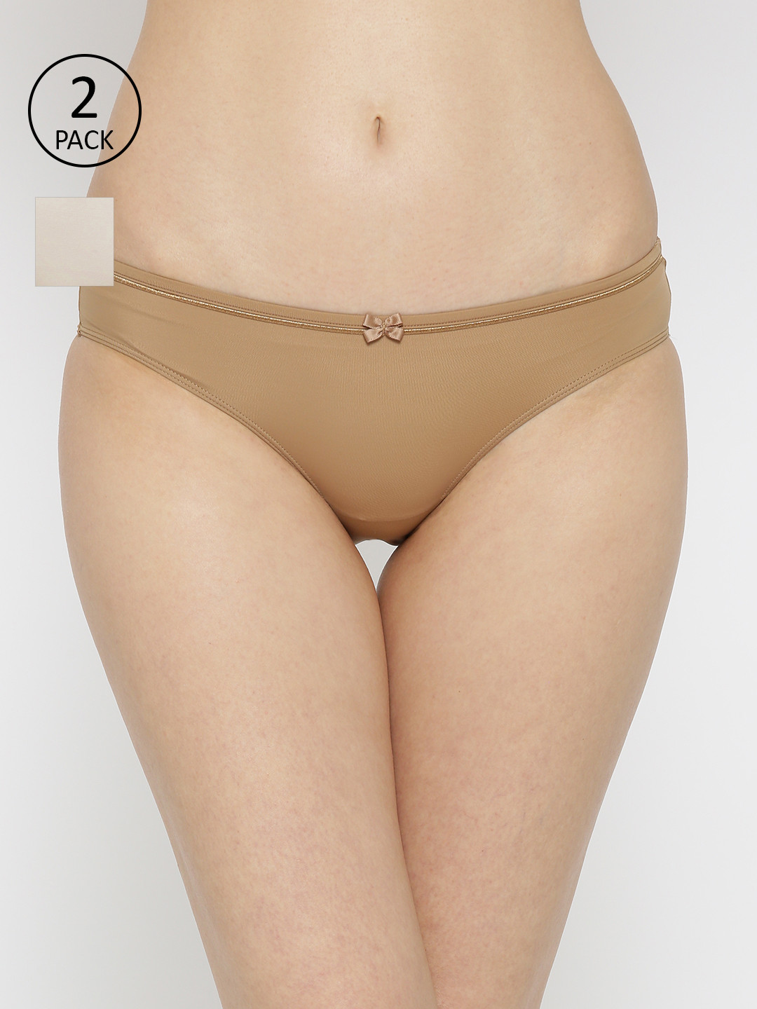 

Amante Women Pack of 2 Solid Briefs, Cream