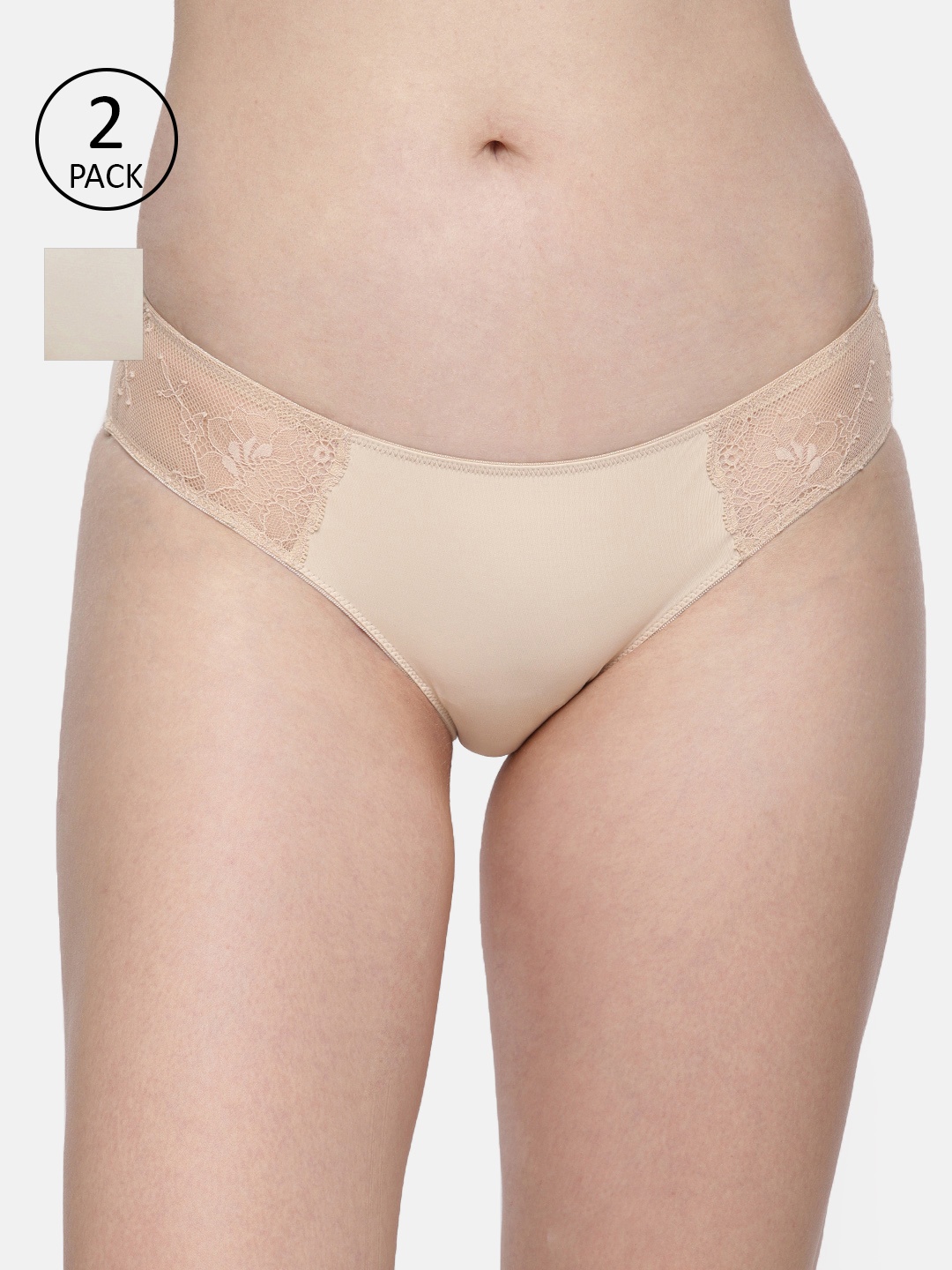 

Amante Women Pack of 2 Briefs, Beige