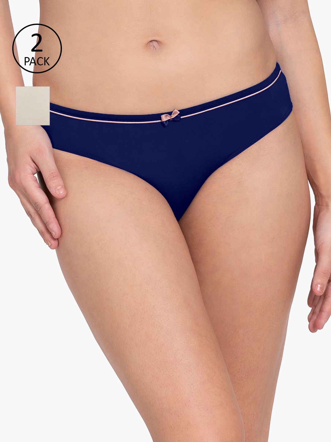 

Amante Women Pack of 2 Solid Briefs, Cream