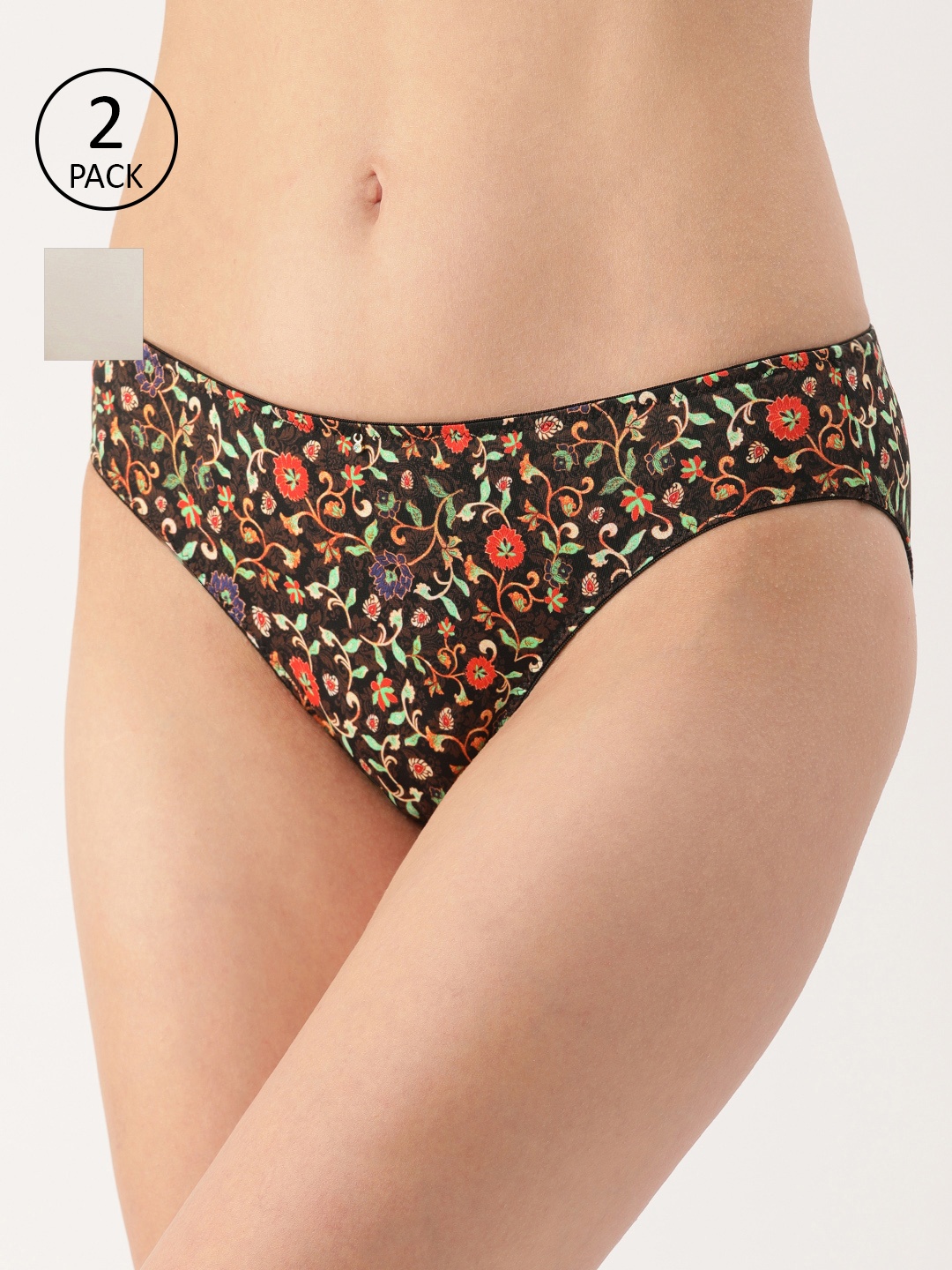 

Amante Women Pack of 2 Briefs, Coffee brown