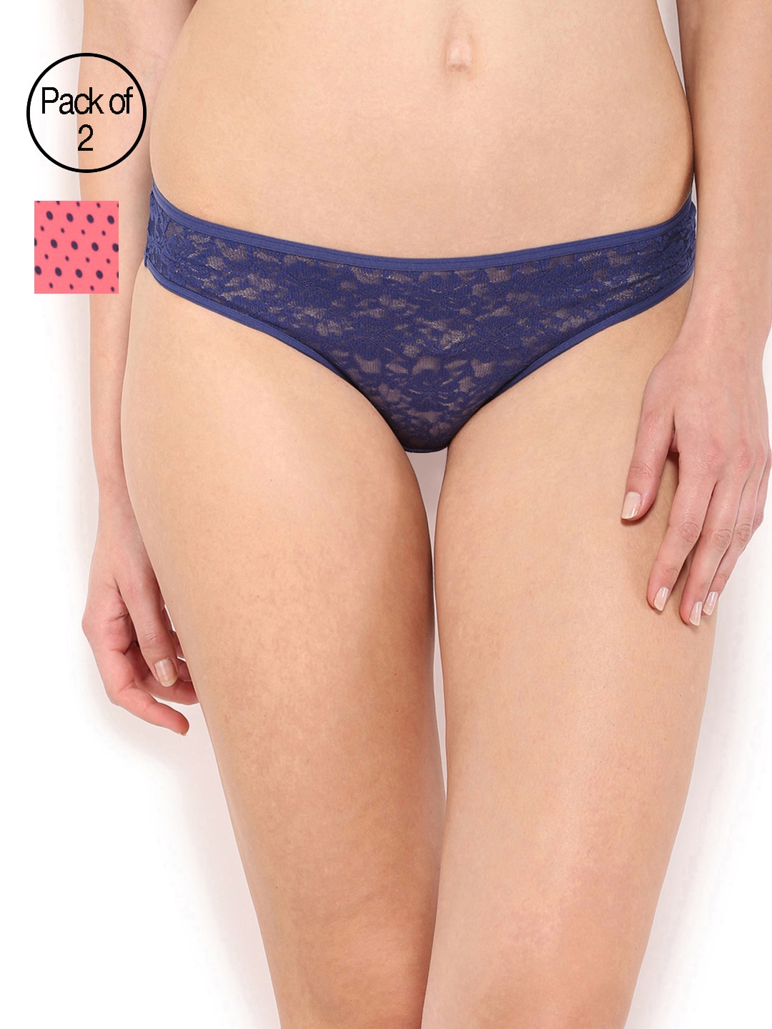 

Amante Women Pack of 2 Briefs, Navy blue