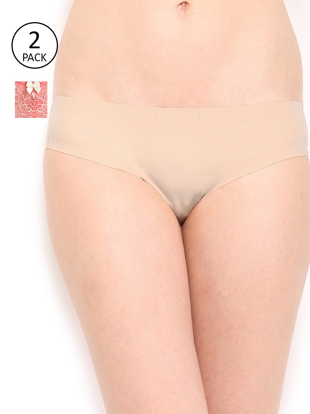 

Amante Women Pack of 2 Briefs, Beige