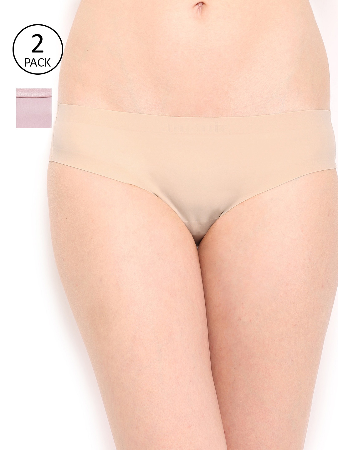 

Amante Women Pack of 2 Solid Briefs, Beige