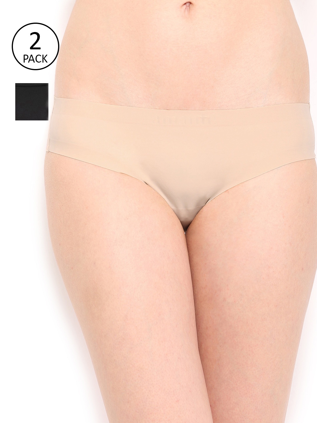 

Amante Women Pack of 2 Solid Briefs, Nude
