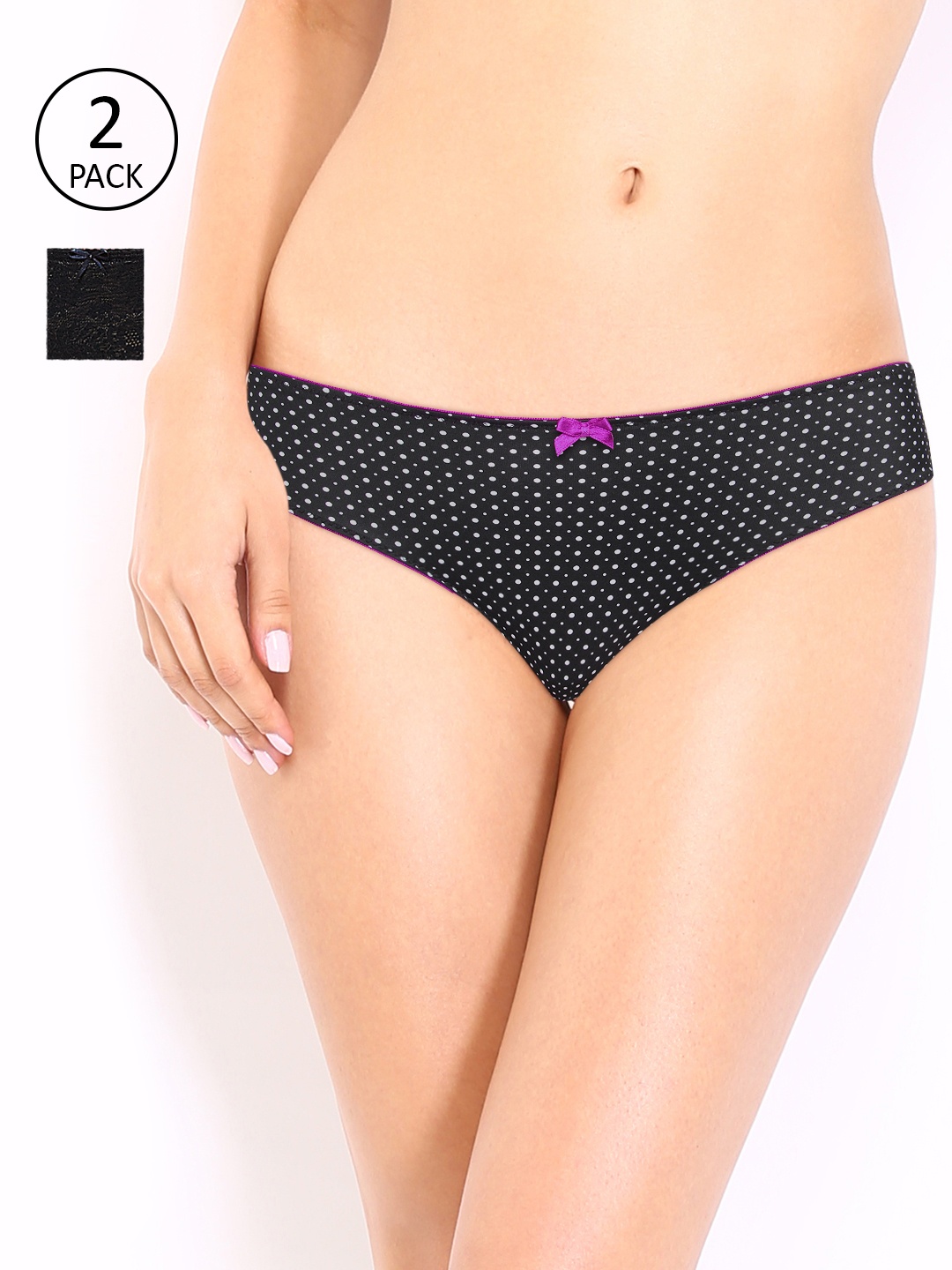 

Amante Women Pack of 2 Black Briefs