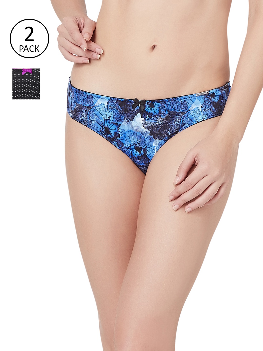 

Amante Women Pack of 2 Printed Briefs, Black