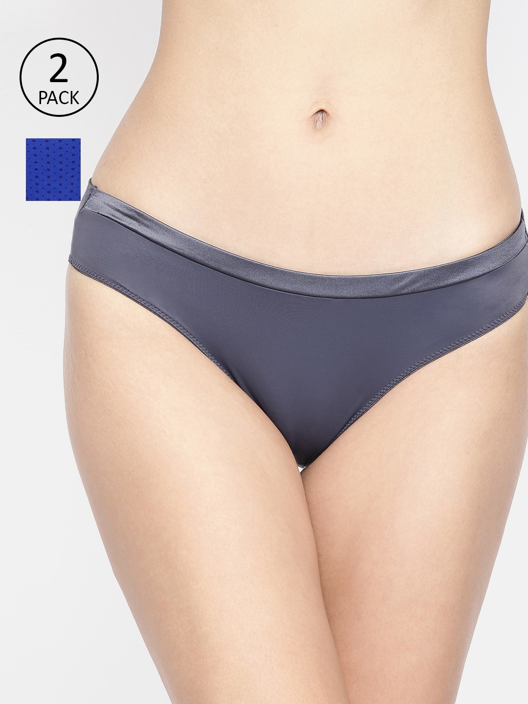 

Amante Women Pack of 2 Briefs, Grey