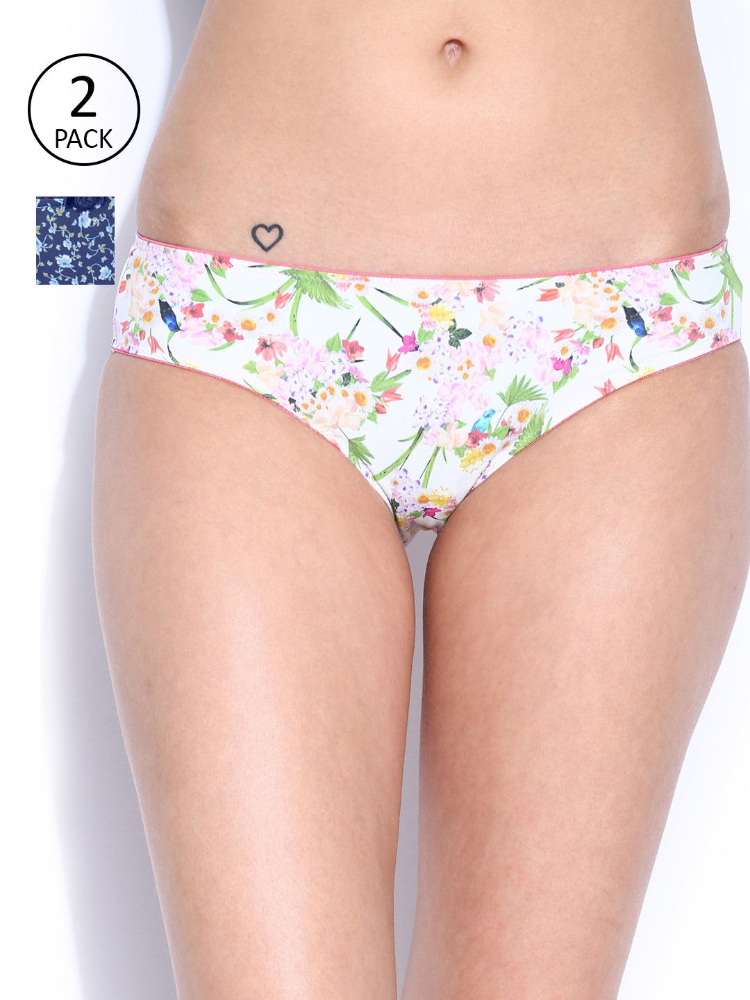 

Amante Women Pack of 2 Printed Briefs, Green