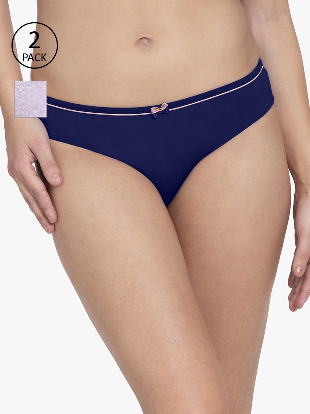 

Amante Women Pack of 2 Briefs, Navy blue